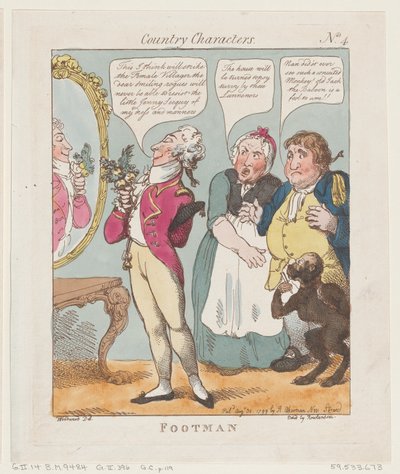 Footman by Thomas Rowlandson