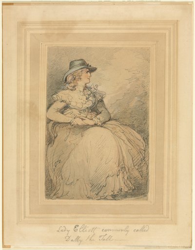 Lady Elliott, Commonly Called Dolly The Tall by Thomas Rowlandson
