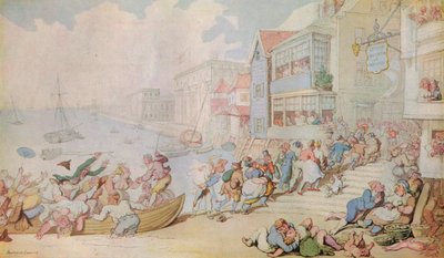 Landing at Greenwich by Thomas Rowlandson