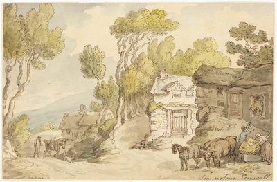 Launcetown Cornwall by Thomas Rowlandson