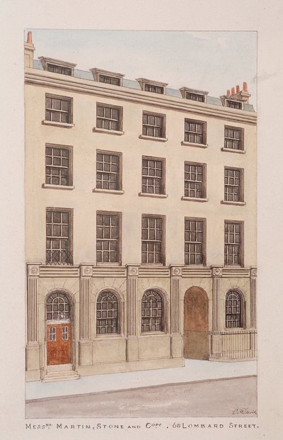 Lombard Street, London by Thomas Rowlandson