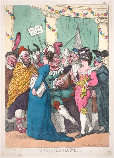 Masquerading, August 30, 1811 by Thomas Rowlandson