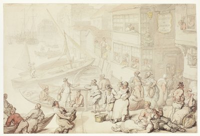 Outside the Salutation Inn, Greenwich by Thomas Rowlandson