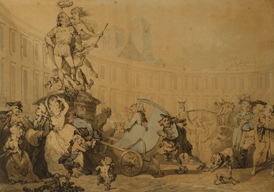 Place Victoire in Paris by Thomas Rowlandson