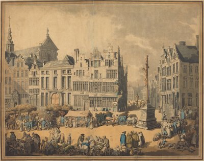 Place de Meir at Antwerp by Thomas Rowlandson