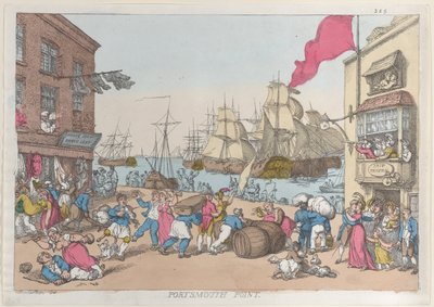 Portsmouth Point by Thomas Rowlandson
