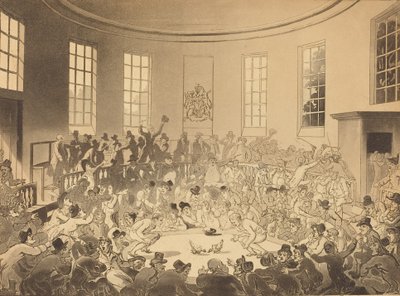 Royal Cock Pit, published 1808 by Thomas Rowlandson