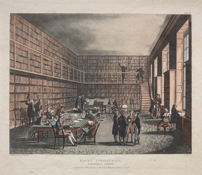 Royal Institution, Albemarle Street, 1809 by Thomas Rowlandson