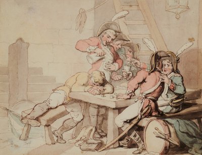 Soldiers Carousing in a Cellar by Thomas Rowlandson