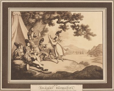 Soldiers Recreating, c.1798 by Thomas Rowlandson