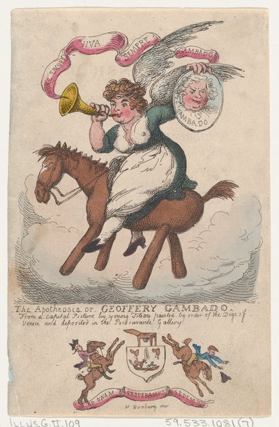 The Apotheosis of Geoffrey Gambado by Thomas Rowlandson