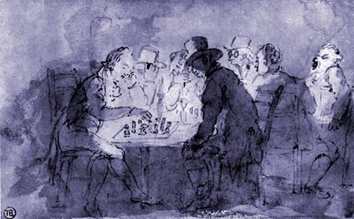 The Chess Players by Thomas Rowlandson