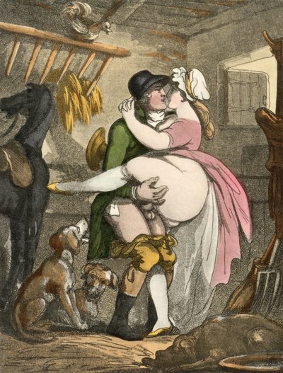 The Farmer and the Milkmaid by Thomas Rowlandson