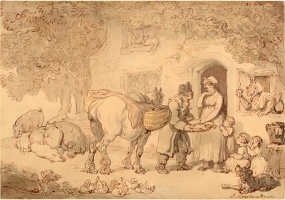 The Fishseller, about 1775-1800 by Thomas Rowlandson