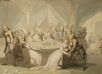 The Gaming Table by Thomas Rowlandson