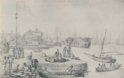 The Quay, Blackwall Docks by Thomas Rowlandson