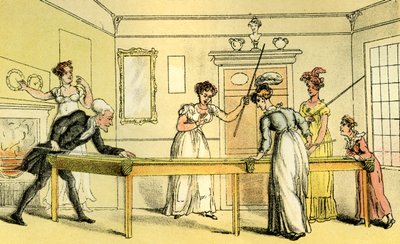 The billiard table by Thomas Rowlandson
