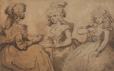 Women Drinking Punch by Thomas Rowlandson
