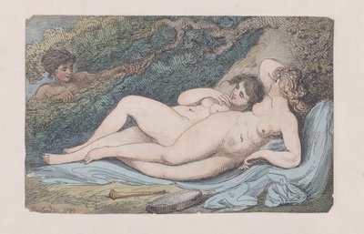 Wood-Nymphs The Discovery, 1799 by Thomas Rowlandson