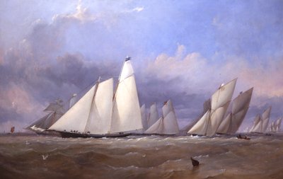 The America at Cowes, 1852 by Thomas Sewell Robins