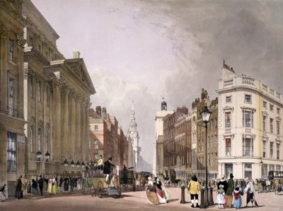 Cheapside and Mansion House by Thomas Shotter Boys