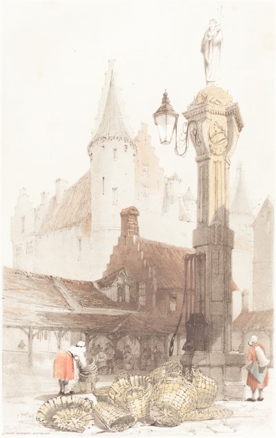 Fish Market, Antwerp by Thomas Shotter Boys