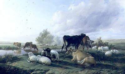 In the White Hall Meadows, Canterbury by Thomas Sidney Cooper