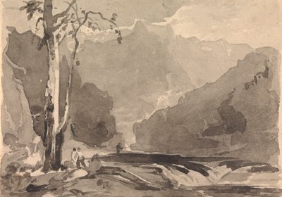 Fishermen at a Mountain Stream by Thomas Sully