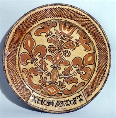 Staffordshire dish, c.1680 by Thomas Toft