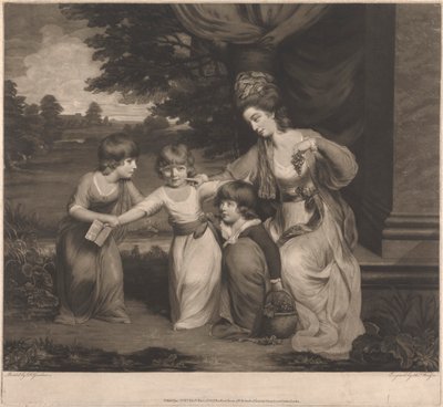 Lady Rushout and her Children by Thomas Watson