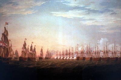 The Battle of the Nile by Thomas Whitcombe