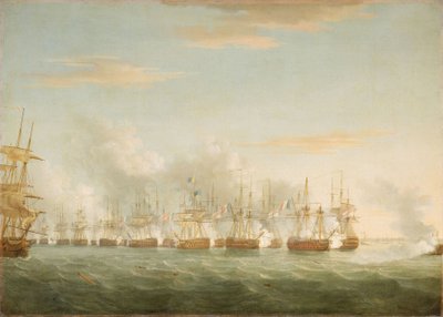 The Battle of the Nile by Thomas Whitcombe