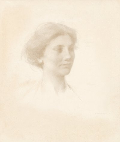Head of a Girl by Thomas Wilmer Dewing