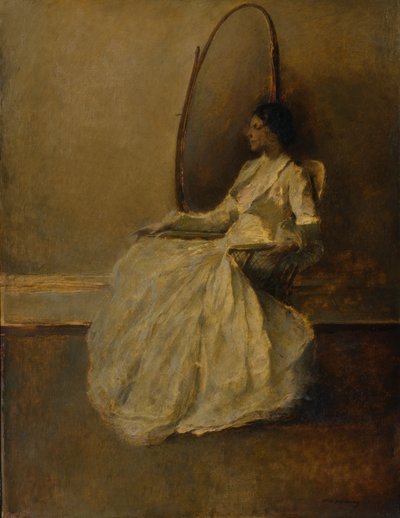 Lady in White (No. 1) by Thomas Wilmer Dewing