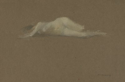 Nude Woman on Her Side by Thomas Wilmer Dewing