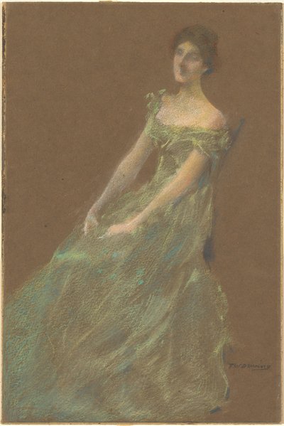 The Green Dress by Thomas Wilmer Dewing