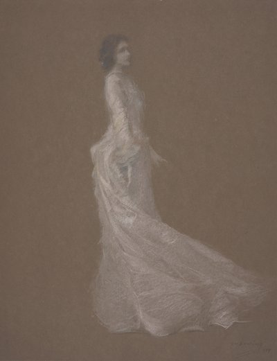 The Pink Dress by Thomas Wilmer Dewing