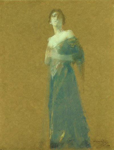 Woman in Blue by Thomas Wilmer Dewing