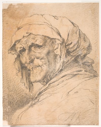 Head of an Old Woman by Thomas Worlidge