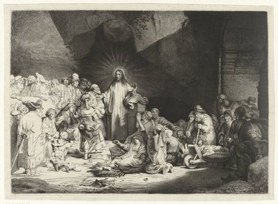 Preaching Christ (The Hundred Guilder Print) by Thomas Worlidge