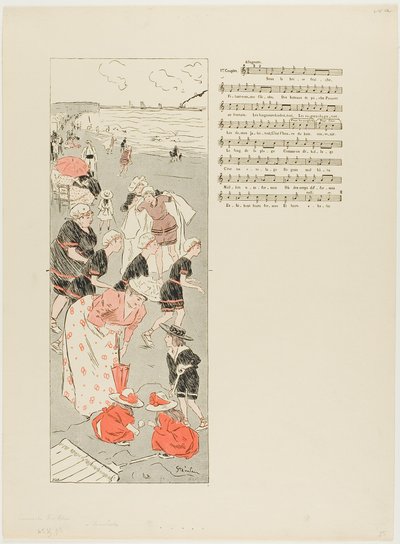 At Trouville by Théophile Alexandre Pierre Steinlen