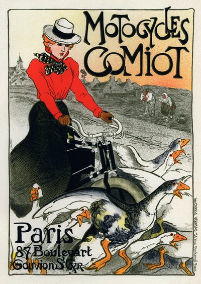 Motocycles Comiot, Advertising Poster, 1899 by Théophile Alexandre Steinlen