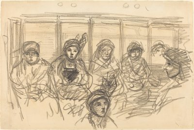 Riders on the Metro, c. 1890 by Théophile Alexandre Steinlen