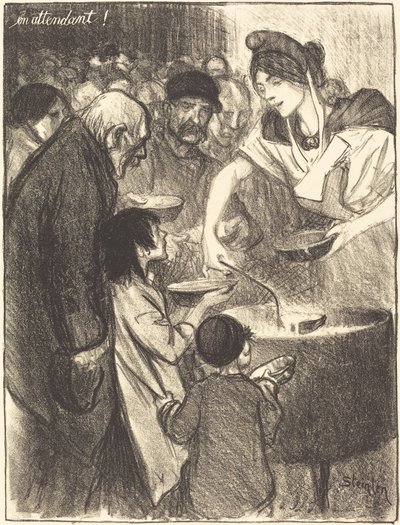 Waiting by Théophile Alexandre Steinlen