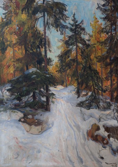 Forest Interior, Winter by Thorolf Holmboe