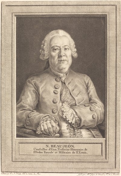 N. Beaujeon by Thérèse Éléonore Lingée after Charles Nicolas Cochin II