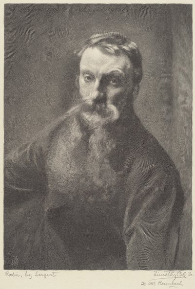 Rodin by Timothy Cole after John Singer Sargent