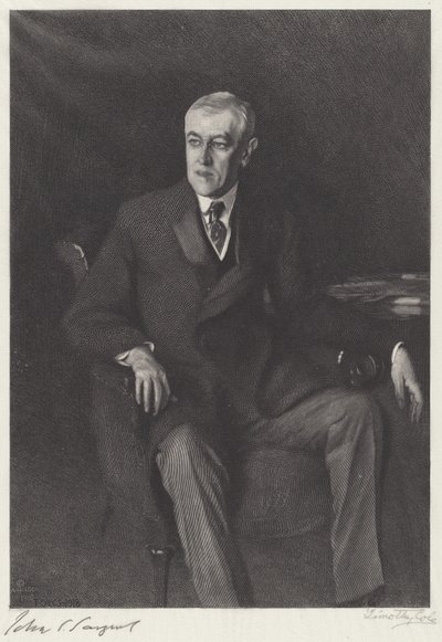 Woodrow Wilson by Timothy Cole after John Singer Sargent
