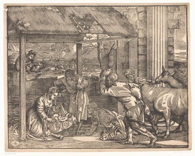 Adoration of the Shepherds by Titiaan (attributed to)