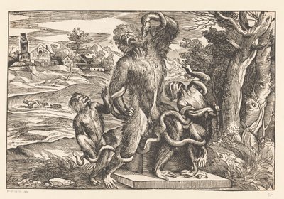 Caricature of the Laocoön Group by Titiaan